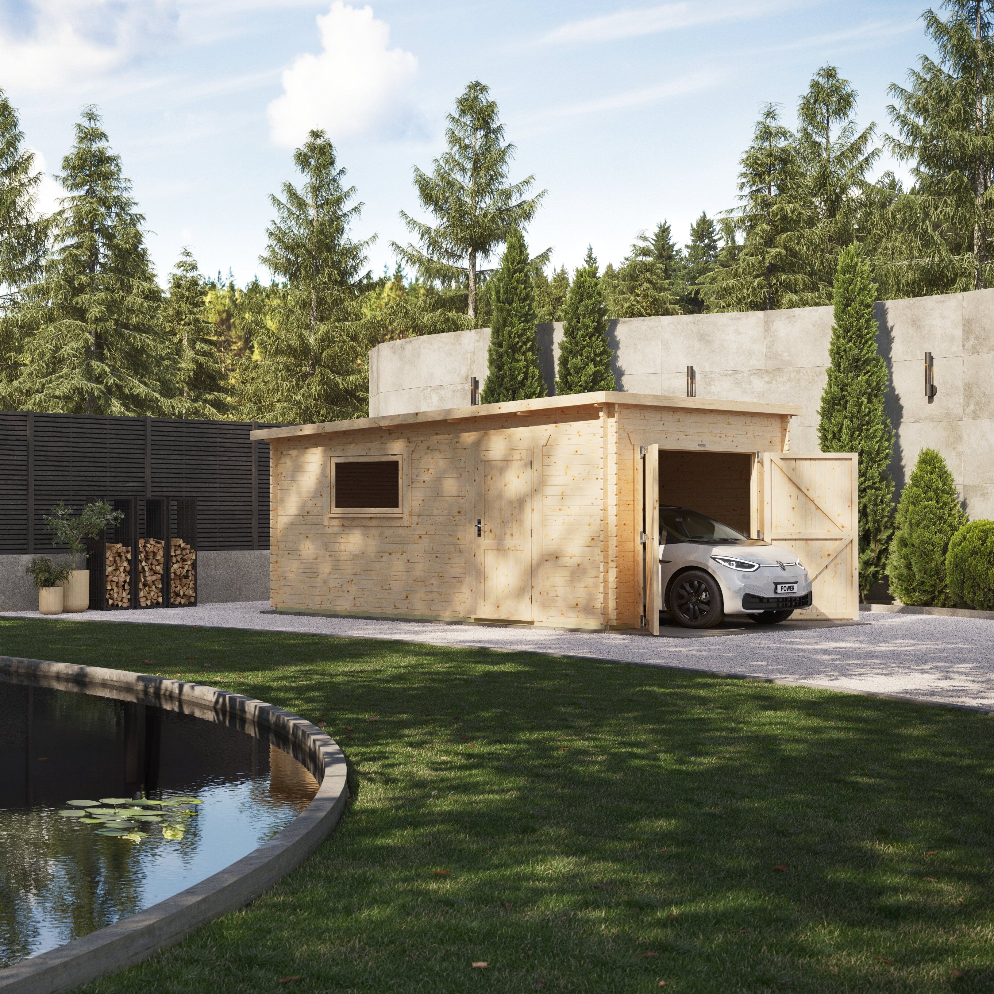 Pent Log Cabins